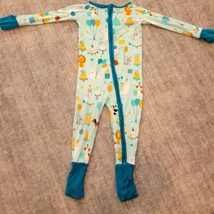Little Sleepies Blue Party Animals Zippy